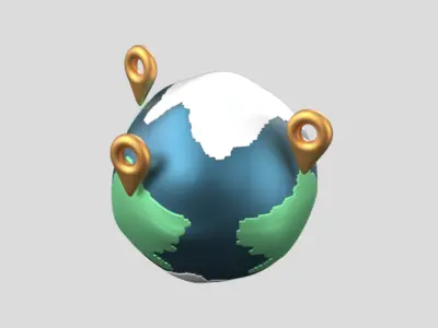 3D app web Icon Low-poly 3D model-14 Low-poly 3D model