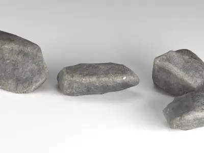 Stones Pack v1   Low-poly 3D model