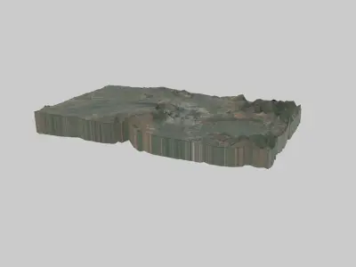 Bhopal City Low-poly 3D model