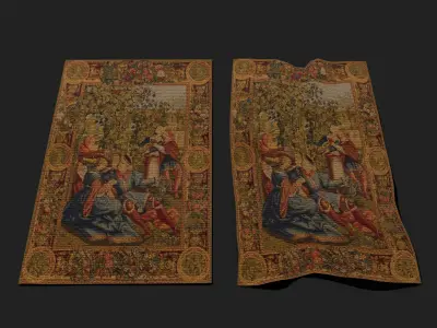  Month of October Tapestry  Low-poly 3D model