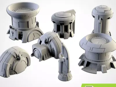XENOS BUILDINGS 3D print model