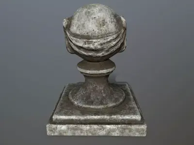 ornamental  stone Low-poly 3D model