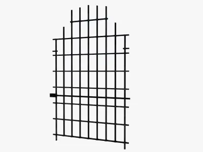 Medieval Door Low-poly 3D model