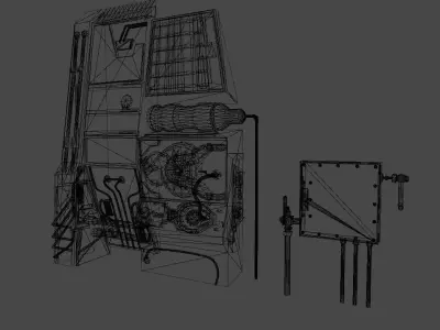 Sci-Fi portal Low-poly 3D model buy
