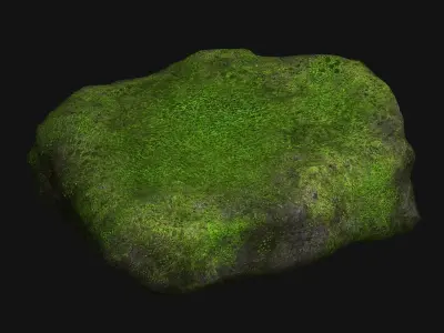 Rock 07 - Moss Low-poly 3D model