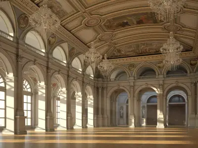 Classical Hall 3D model
