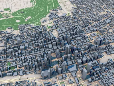 Montreal City Canada 3D model