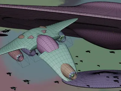 Chase in the clouds 3D model