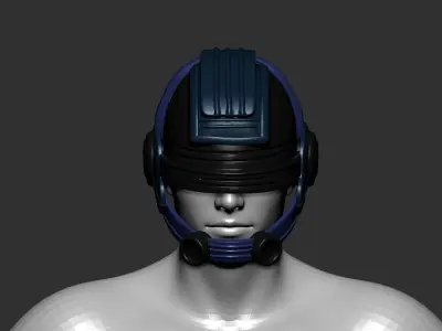 helmet high poly sculpt 3d printable  3D model 129