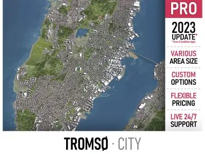 Tromso Low-poly 3D model