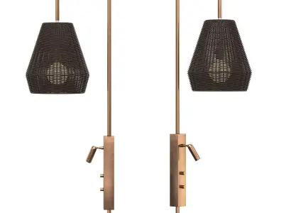 Bedside lamp 3D model 2