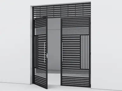Aluminium door 56 3D model