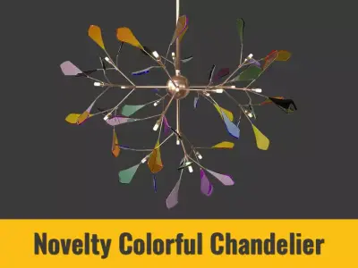 Novelty Colorful Chandelier 3D model