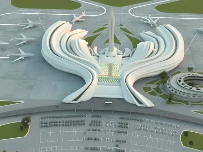 International airport 3D model buy