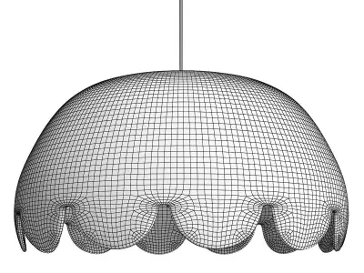 Scalloped Pendant Light 3D model