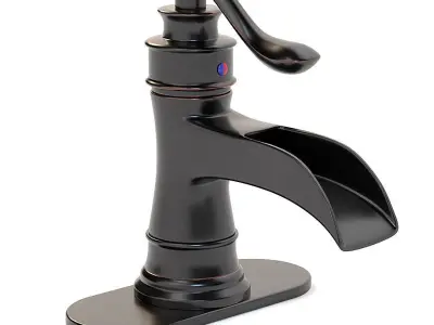 Bathfinesse Oil Rubbed Bronze Bathroom Faucet Single Handle 3D model