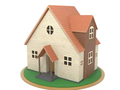 Single Family House Model 3D model