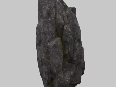mount rock Low-poly 3D model