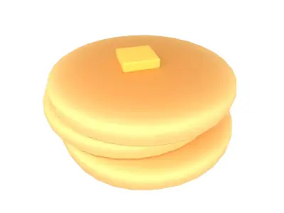 Pancake v4 005 Low-poly 3D model