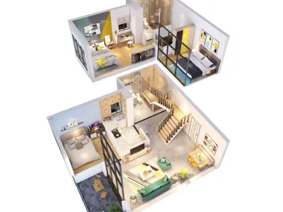 High details floorplan 3D model