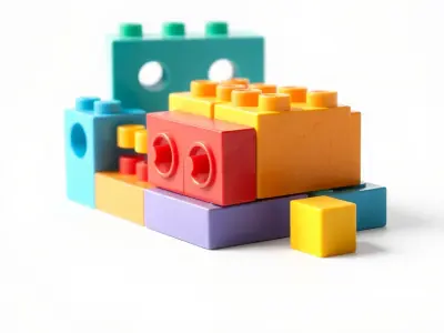 Colorful Building Block Set for Kids model pack Texture