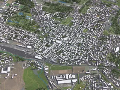 Bytom - City 3D Model Low-poly 3D model