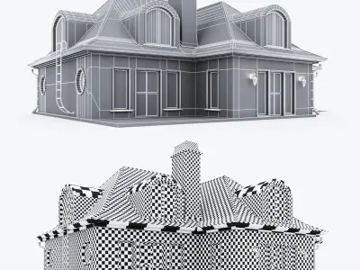 Country Style Cottage  3D model