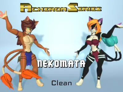Acheron Nekomata Clean Low-poly 3D model