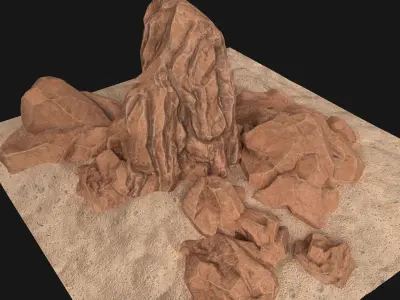 Desert rock 3D model