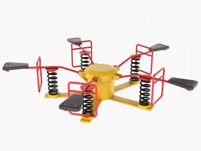 Spring Bouncer Low-poly 3D model