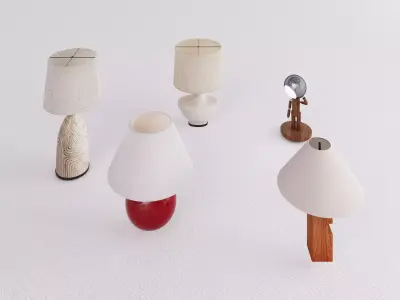 Nordic 5-Lamp Set 3D model