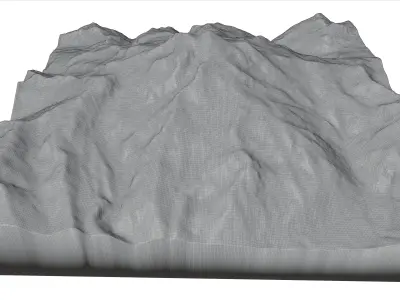 Glacier Peak 3d model terrain Low-poly 3D model