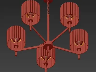 Chandelier Elegant Kenroy Home Grace 5 Light 3D model