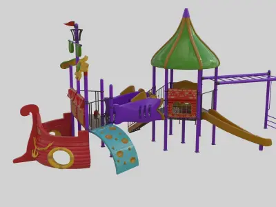 Ship Themed Playground Model - 02 3D model