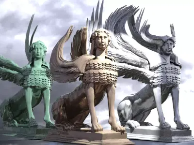 Giza Sphinx collection 3D model