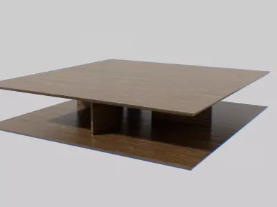Modern coffee-table Low-poly 3D model