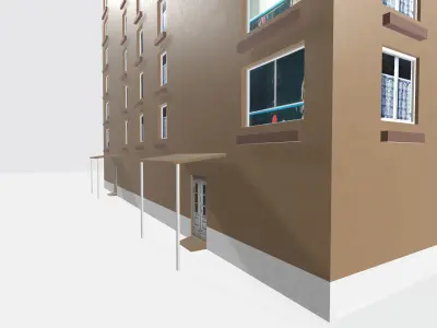 Big storey block 3d model Free low-poly 3D model