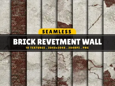 Texture Pack Seamless Brick Revetment Wall Vol 01 Texture