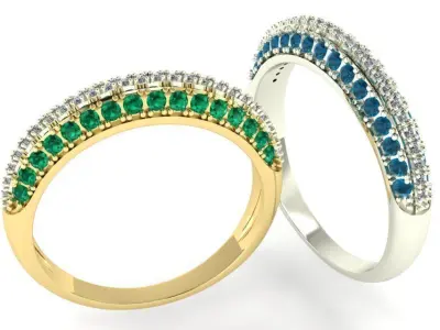 beautiful ring two options   3D print model