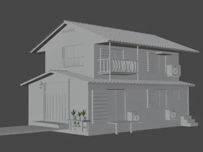 Japanese House Model Free 3D model