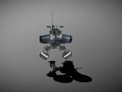 Sci-fi Hover bike Low-poly 3D model Low-poly 3D model