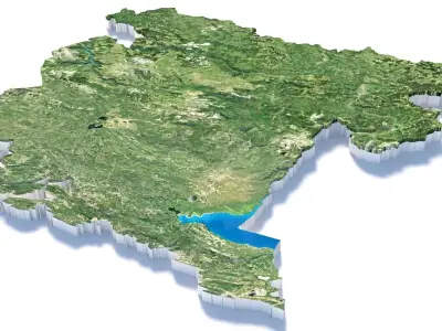 Montenegro Terrain Country 3D model