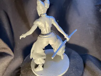 Double-Bladed Energy Sword Woman 3D print model
