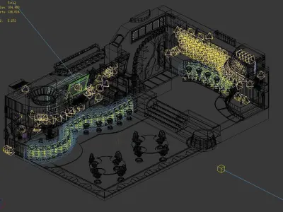 Bar - indoor 01 3D model