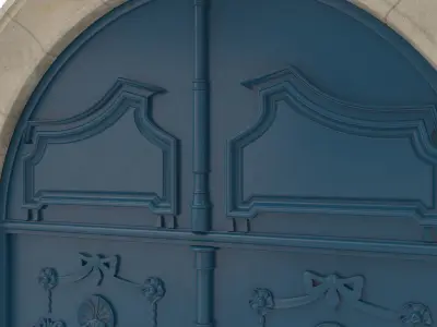 Entrance classic door 24 3D model