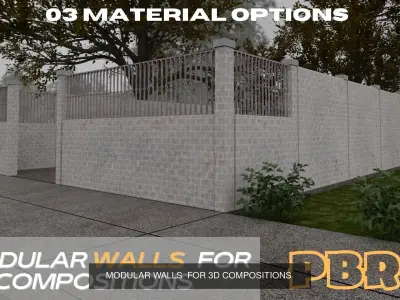 MODULAR WALLS FOR COMPOSITIONS 3D Model Pack