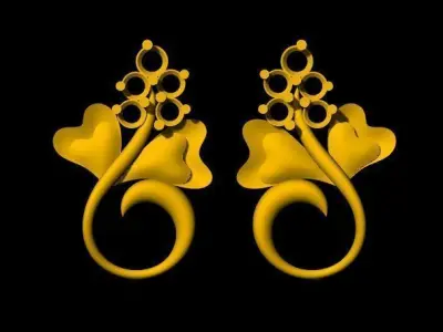 Studs Earrings 3dm file 3D print model