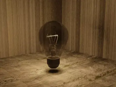 Basic Lightbulb Low-poly 3D model