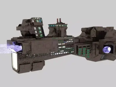 SPACE SHIP  Low-poly 3D model purchase