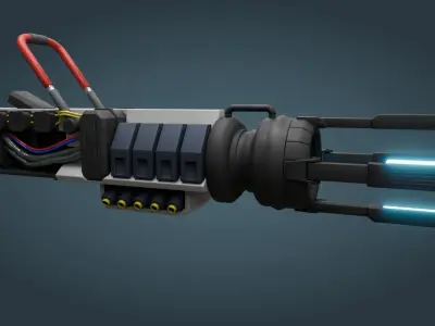 Sci-Fi Weapon - Game ready - PBR Low-poly 3D model